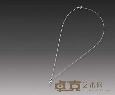 K白金镶钻项链 